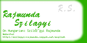 rajmunda szilagyi business card